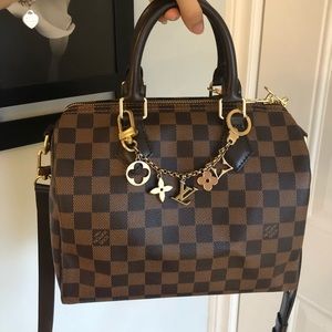 Authentic Louis Vuitton Fleur De Mono Bag Charm